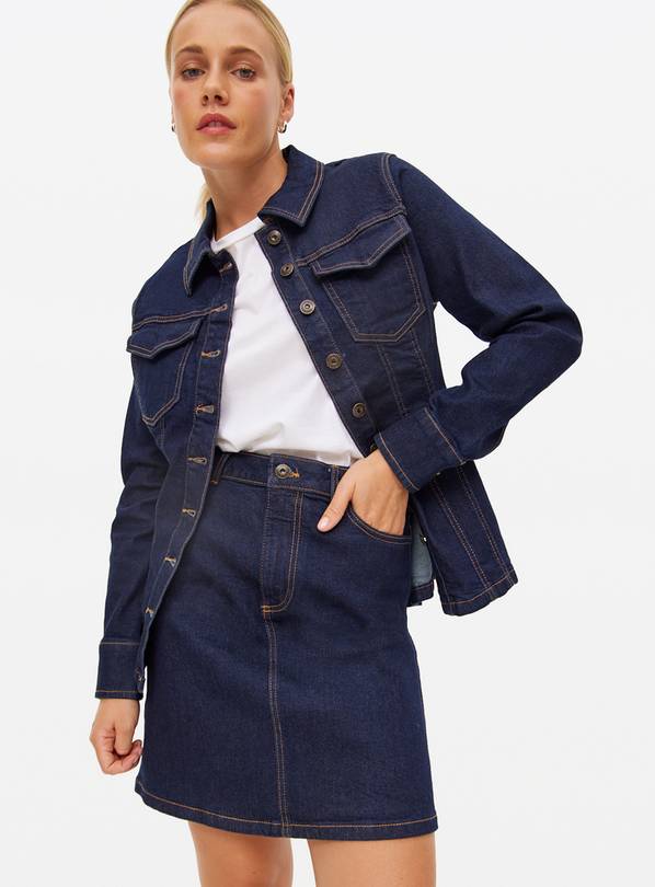 Dark Rinse Co-ord Mini Denim Skirt 8